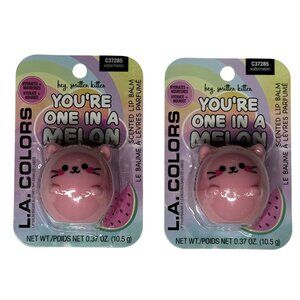 L.A. Colors Watermelon Lip Balm 2 Pack – Cute Moisturizing Lip Care